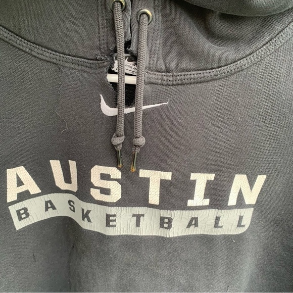 Vintage Nike Swoosh Logo Austin Basketball Hoodie Sweatshirt Size XL - Picture 4 of 8